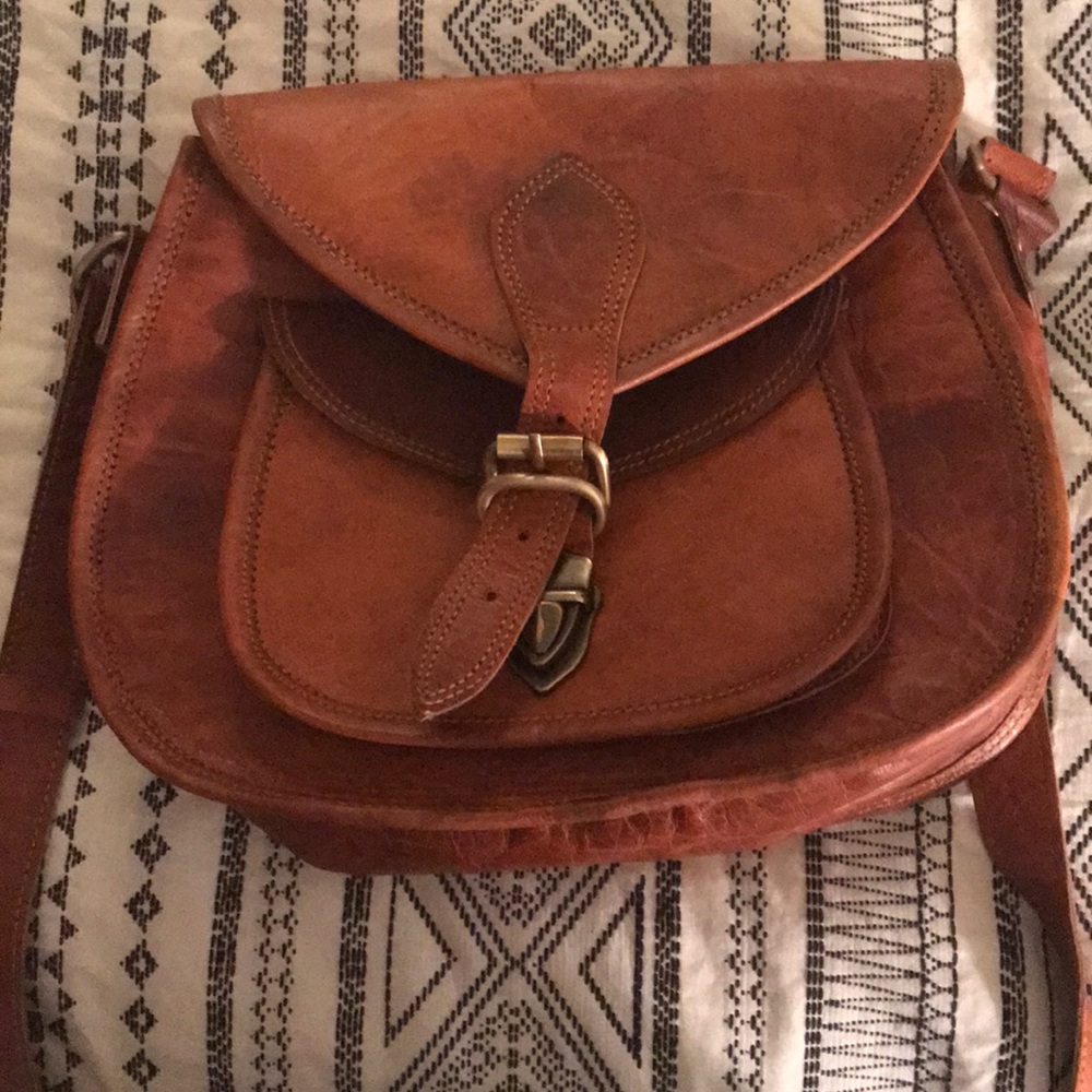 Genuine leather crossbody bag